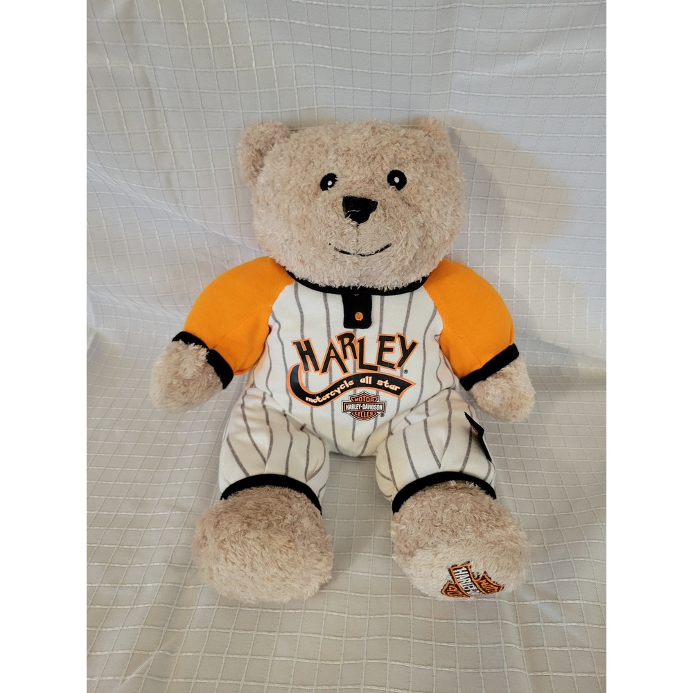 Harley-Davidson Motorcycle All Star Plush Teddy Bear Baseball Uniform 2015 Tan